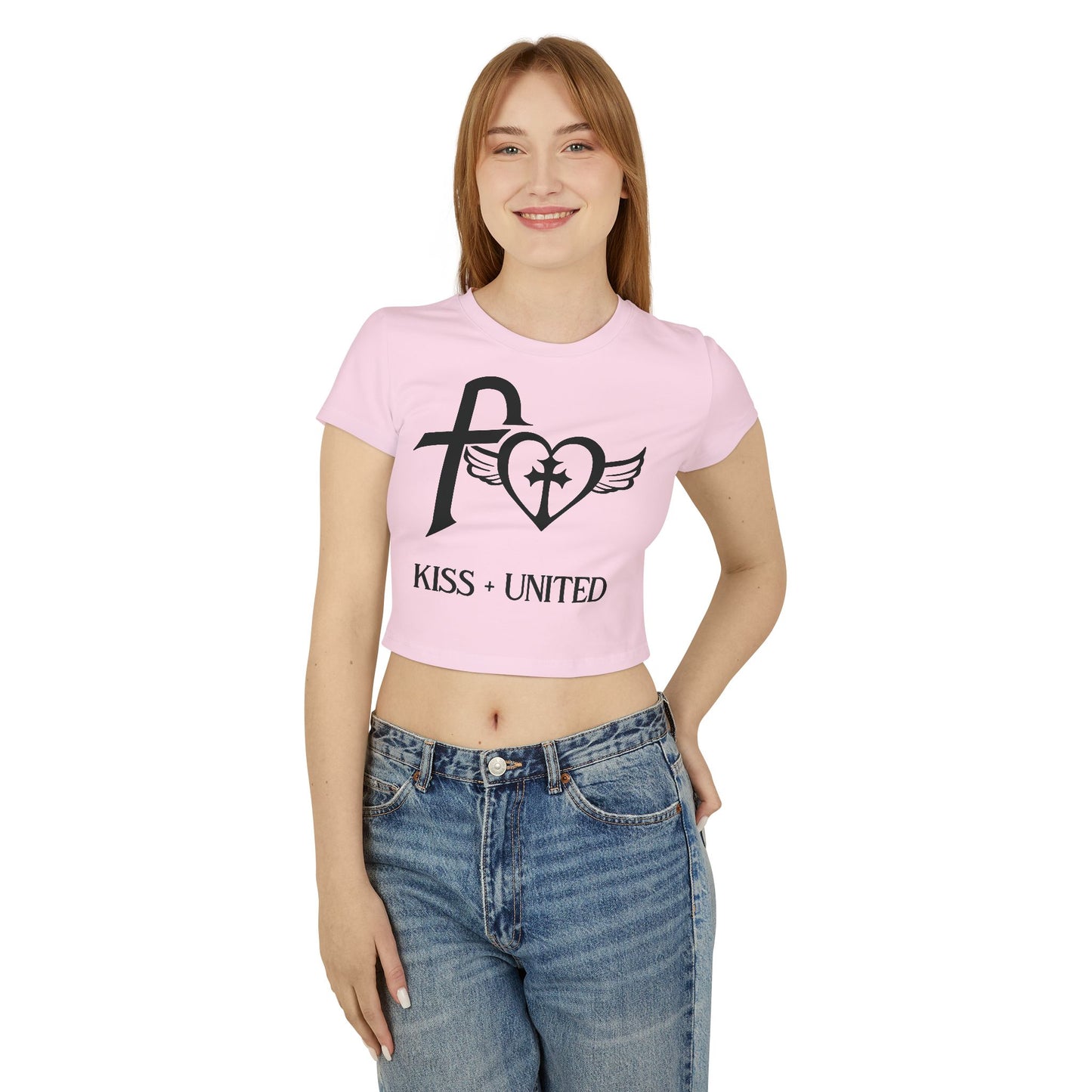 Kiss+United Faith Signature Pink Women's Baby Tee