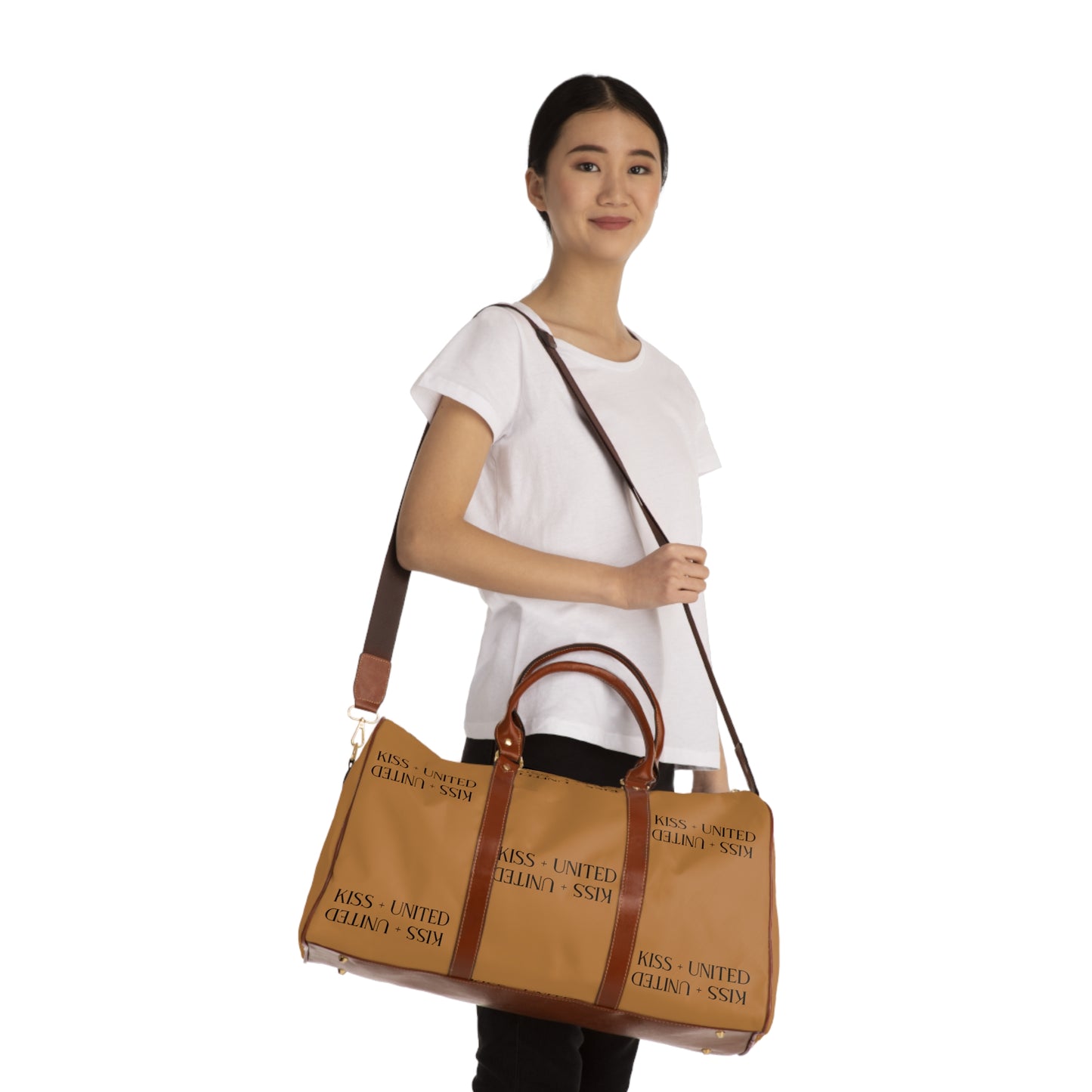 Kiss+United Wood Brown Waterproof Travel Bag