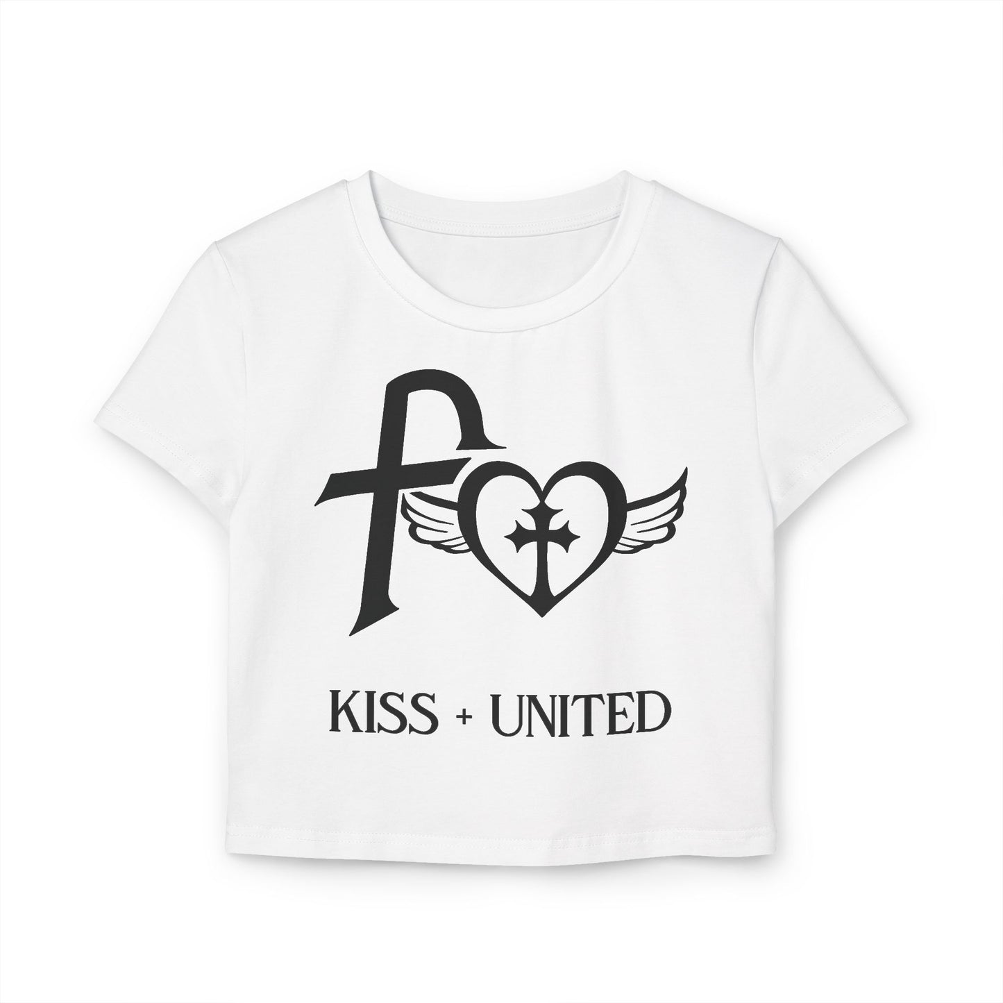 Kiss+United Faith Signature White Women's Baby Tee