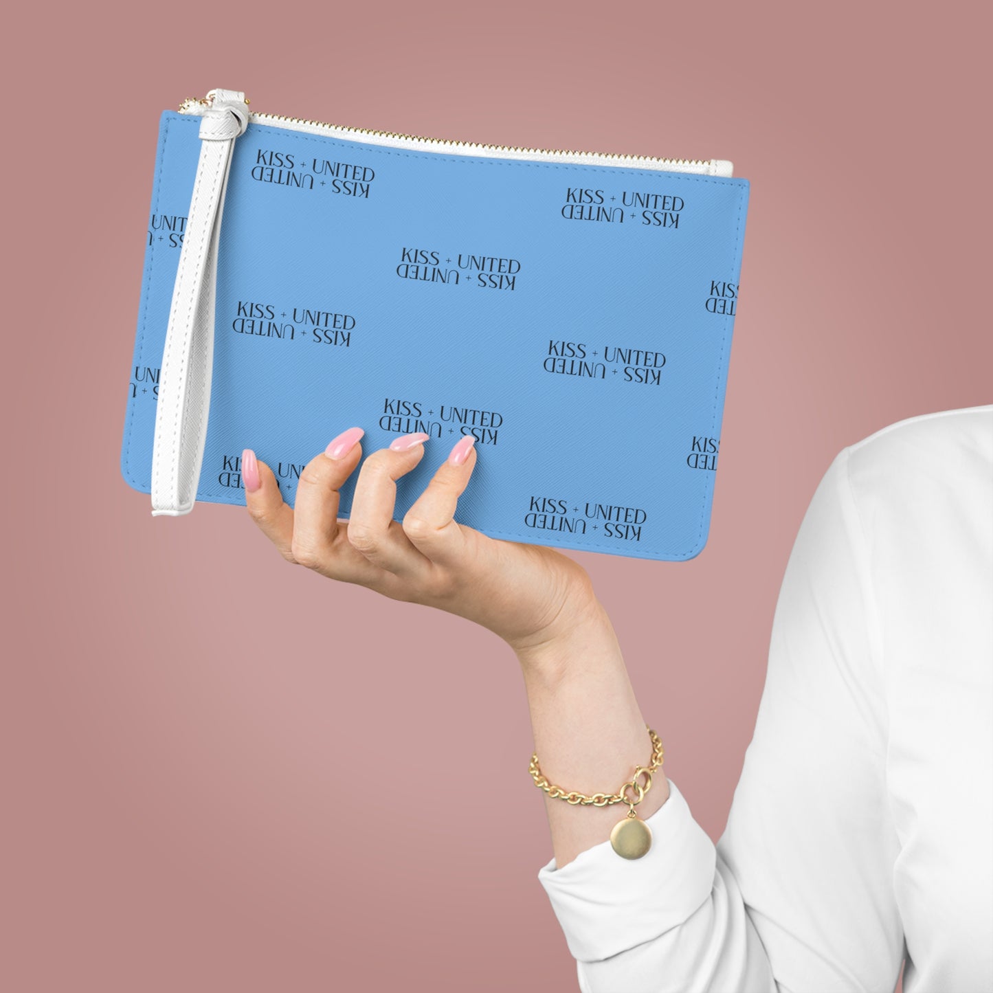 Kiss+United Wash Blue Clutch Bag
