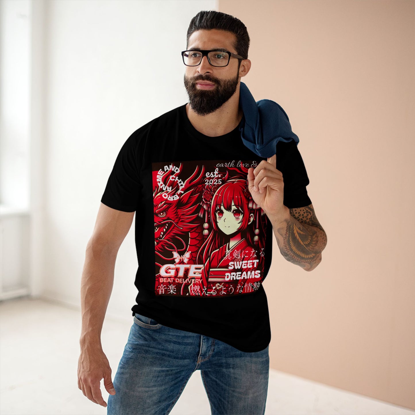 Kiss+United GTE Dragonstir Adult Black Tee