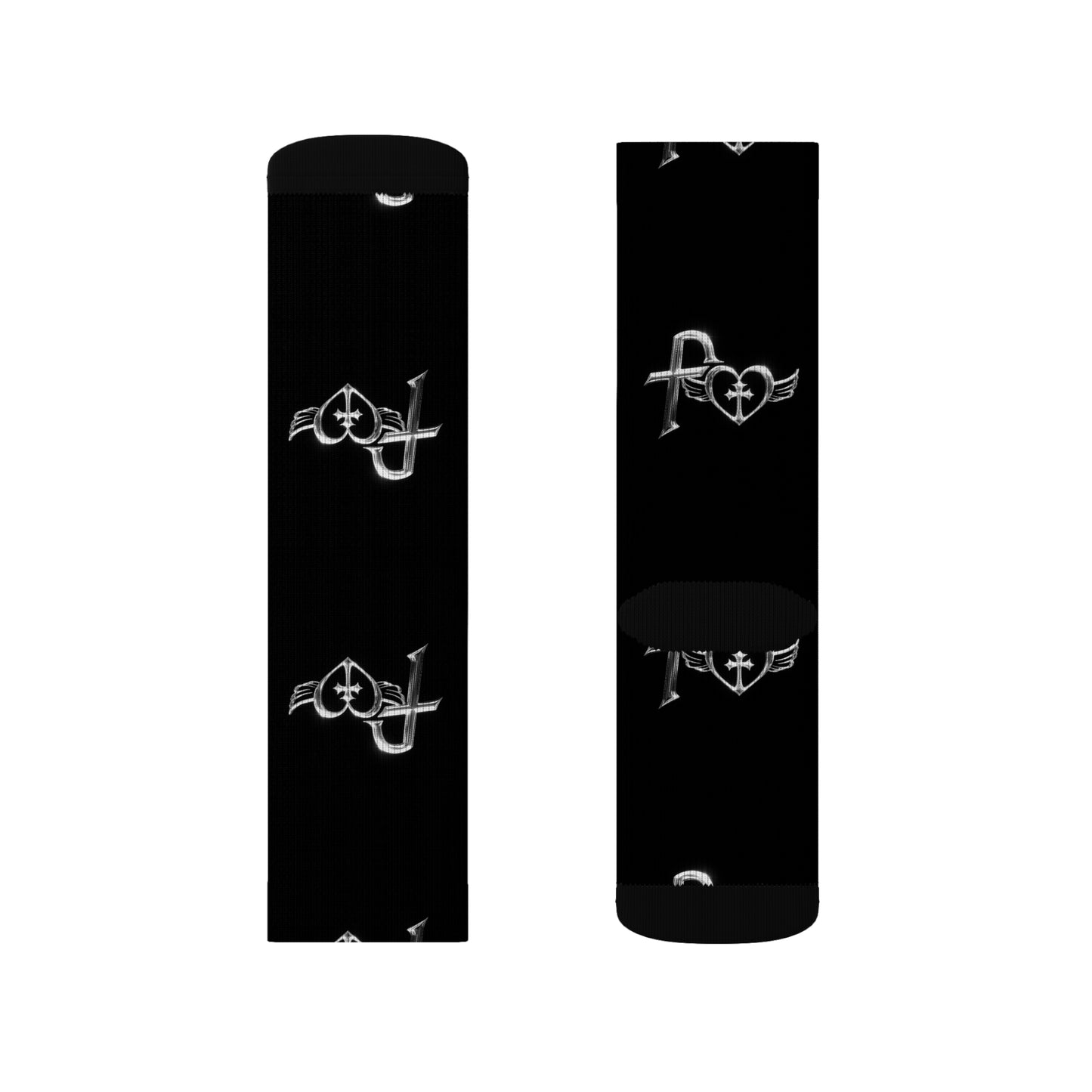 Kiss+United Faith Black Sublimated Socks