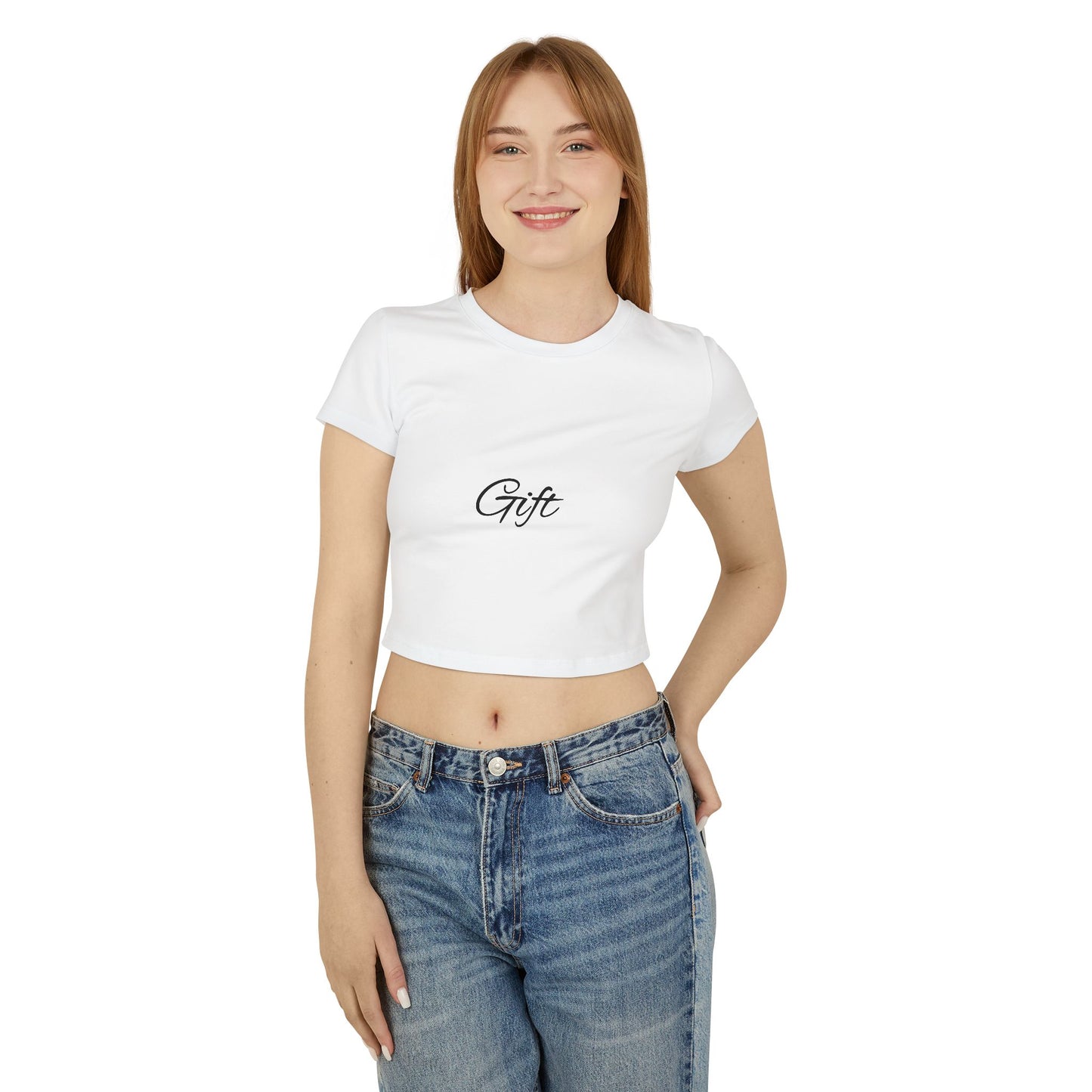 Kiss+United Gift Women's Baby Tee (White)