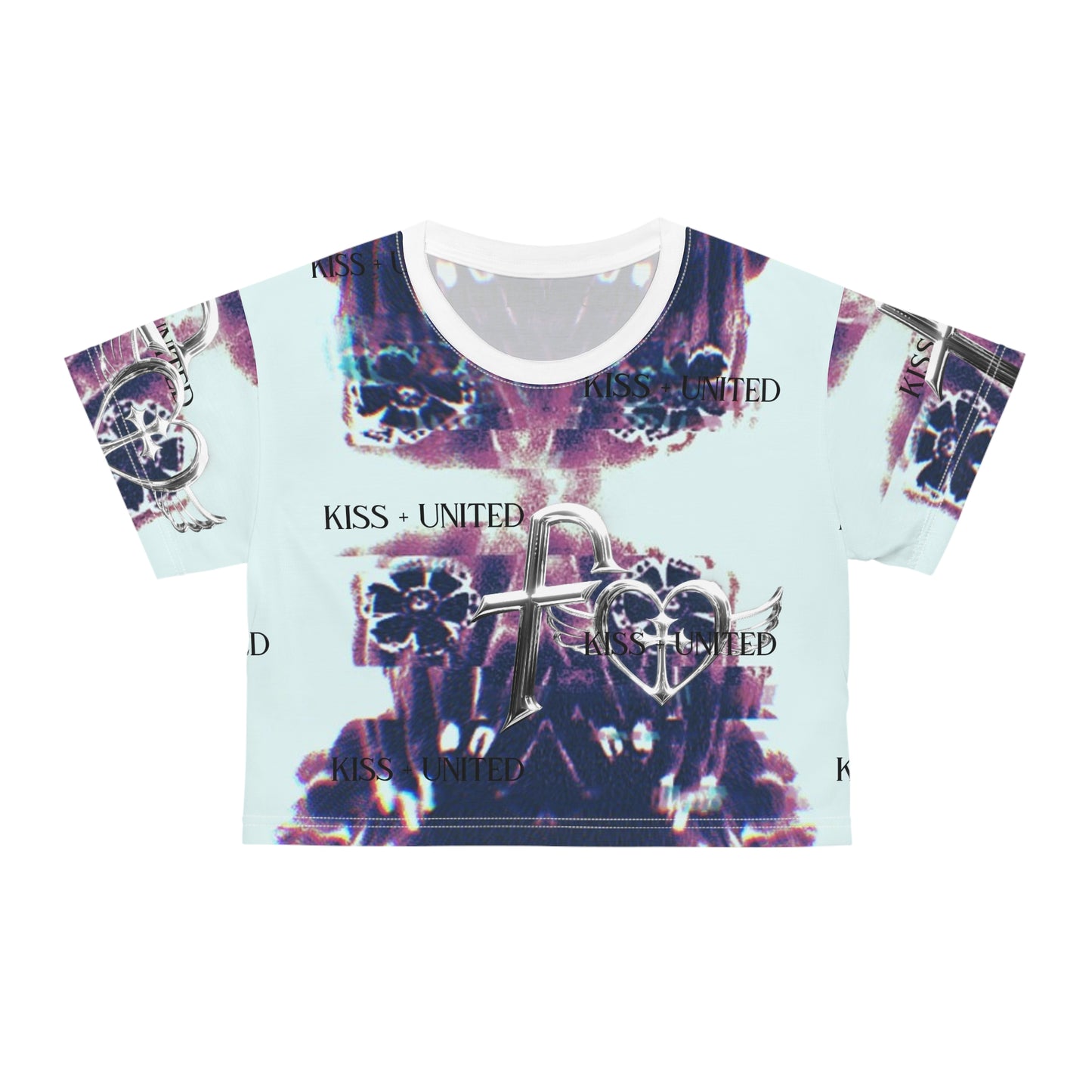 Kiss+United Faith Many New Era Crop Tee (AOP)