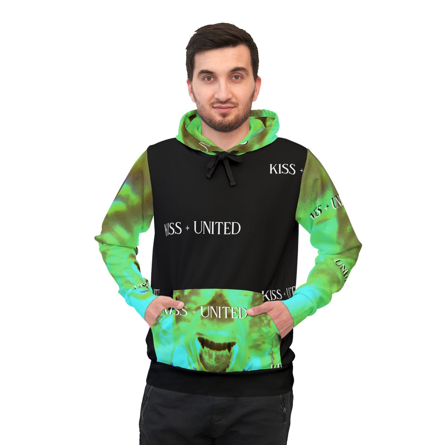 Kiss+United CARTI W0CKSTVR Athletic Hoodie (AOP)