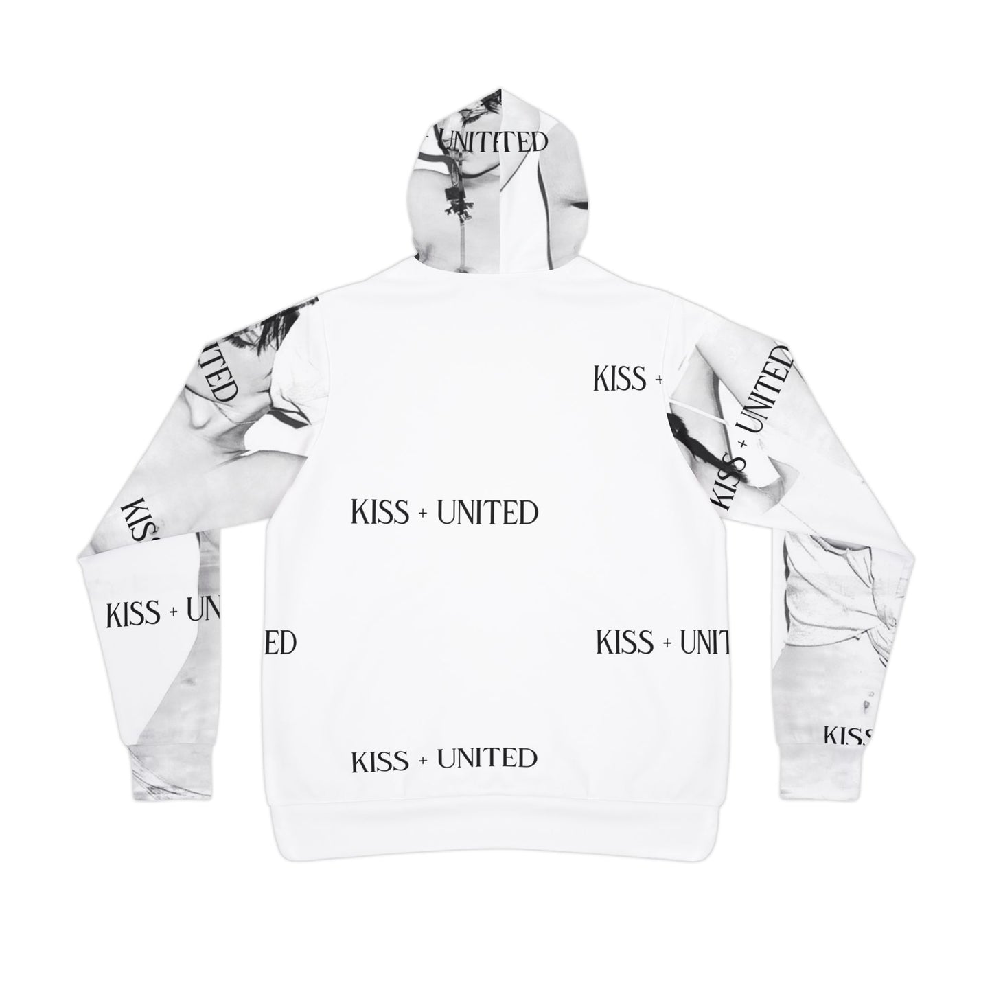 Kiss+United Nudestress Grey Athletic Hoodie (AOP)