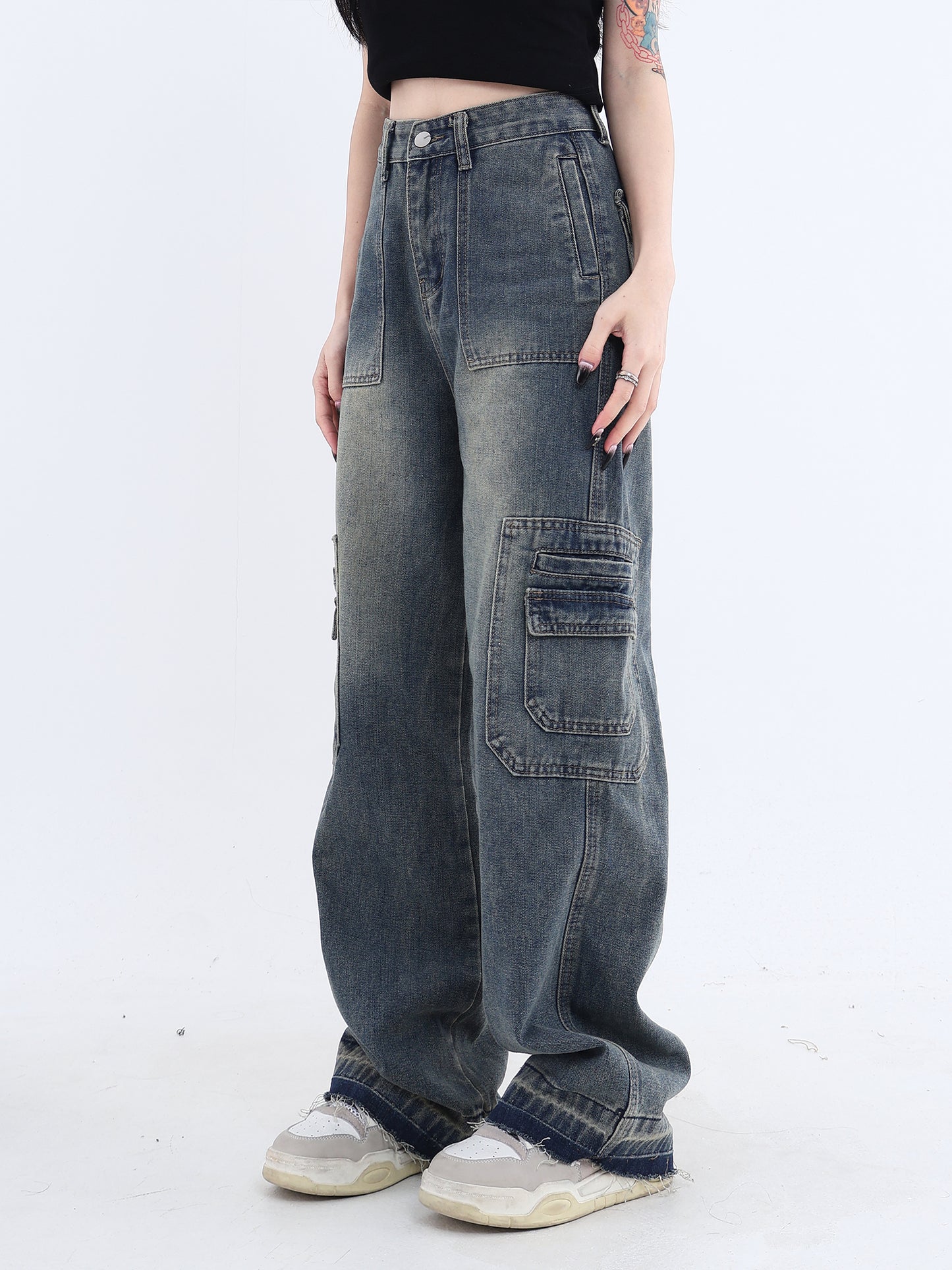 Kiss+United Vintage High Waist American Jeans Women's Wash