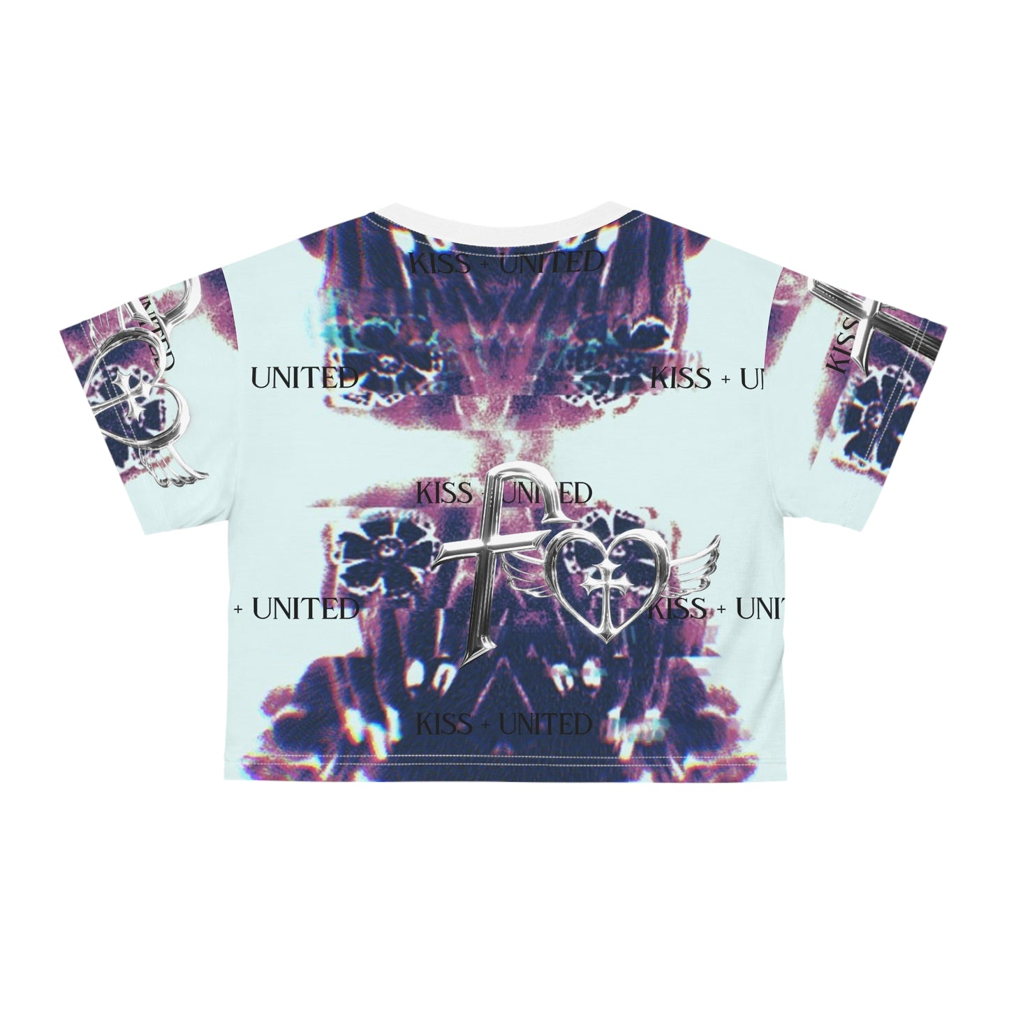 Kiss+United Faith Many New Era Crop Tee (AOP)