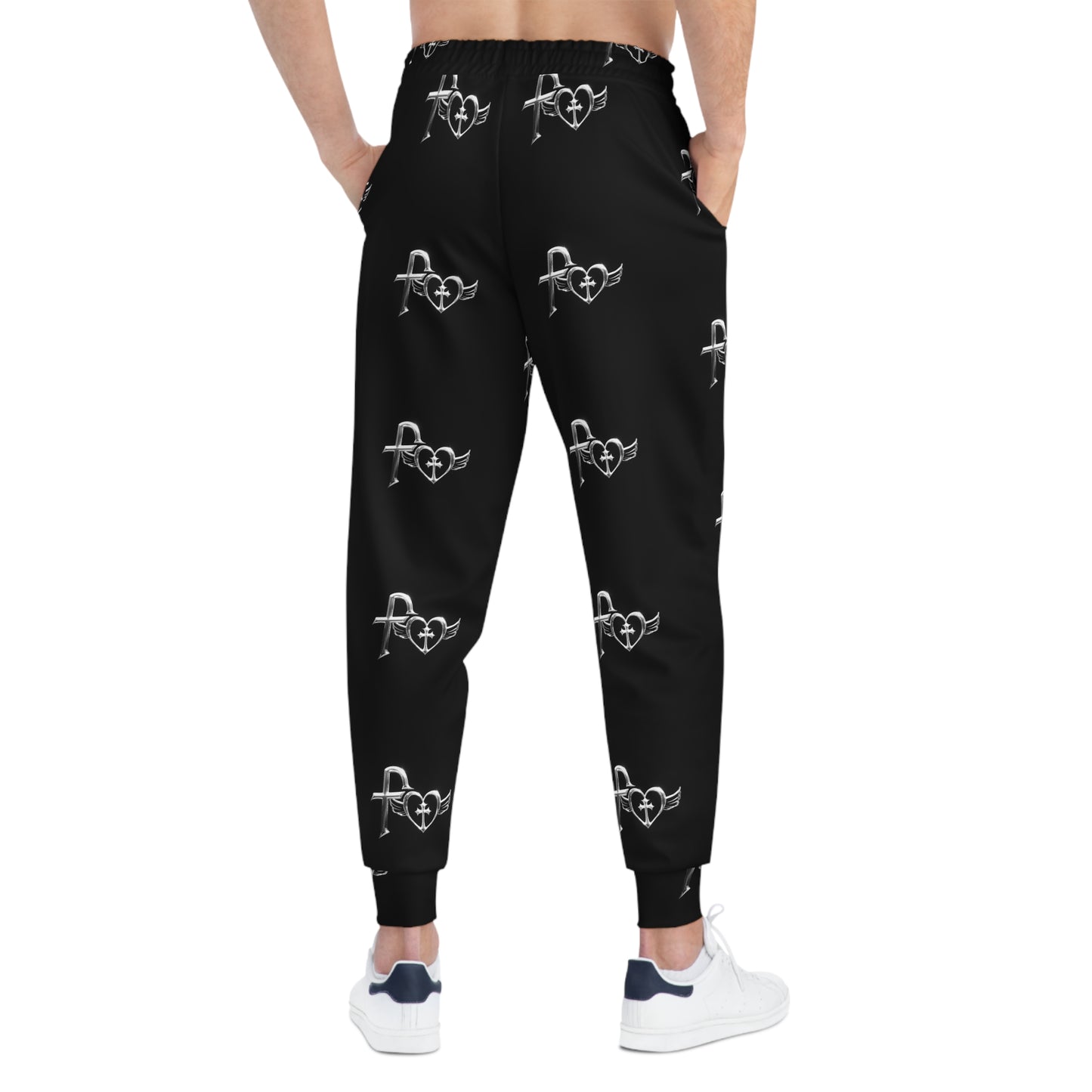 Kiss+United Faith Black Athletic Joggers (AOP)