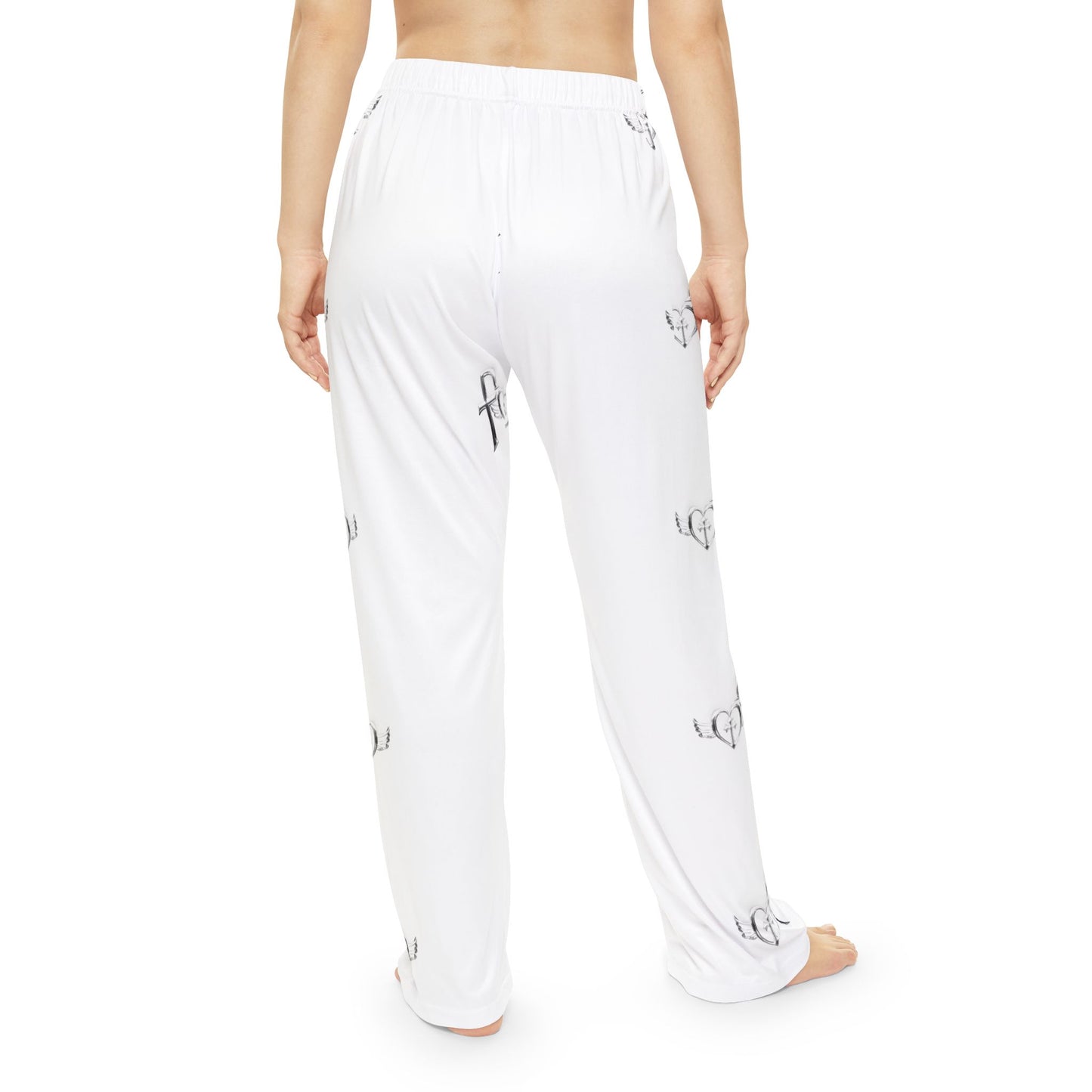 Kiss+United Women's Faith Pajama Pants White (AOP)