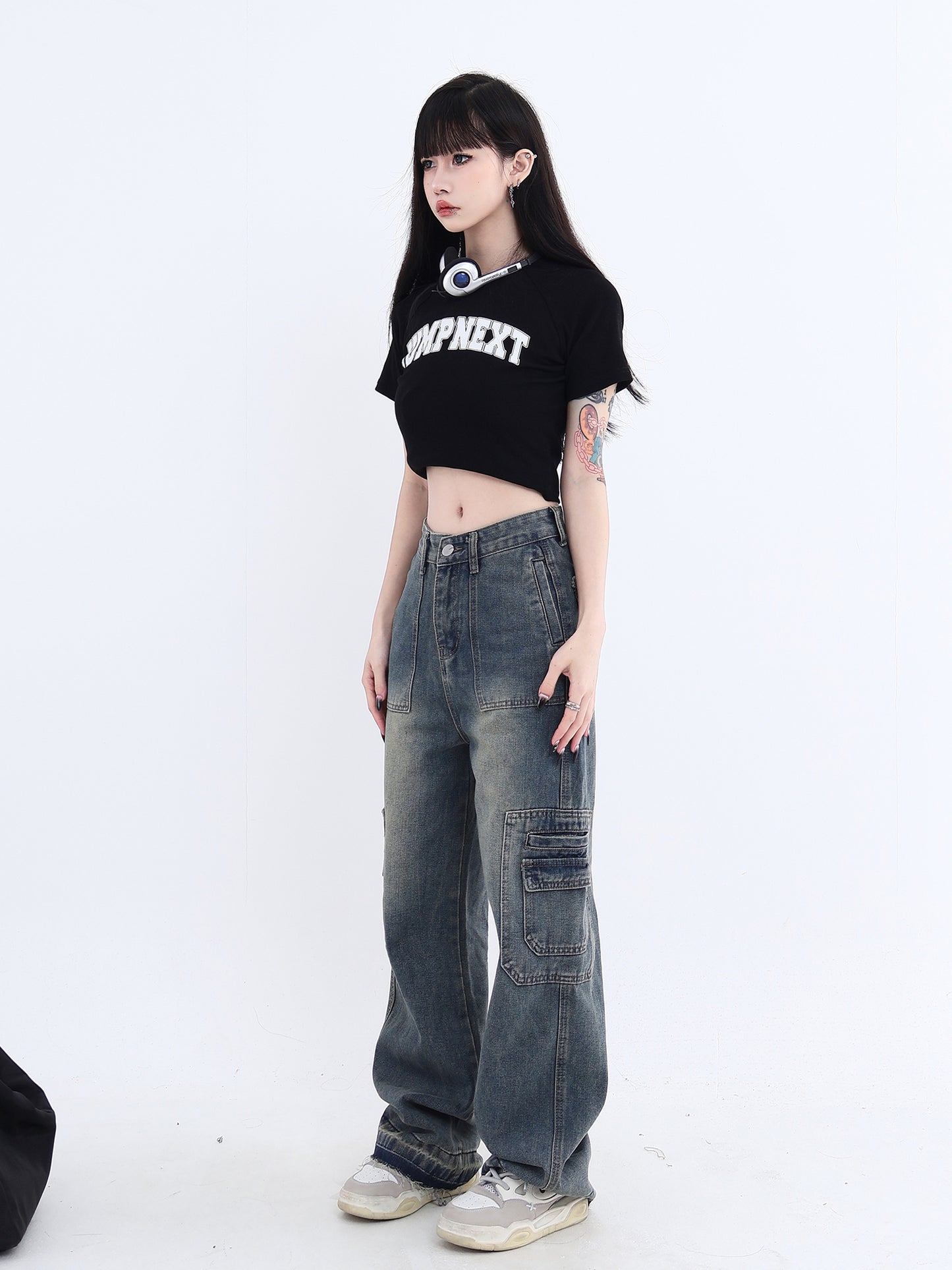 Kiss+United Vintage High Waist American Jeans Women's Wash