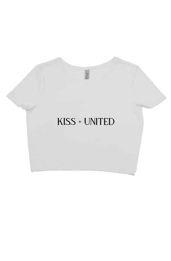 kiss+united crop tee white