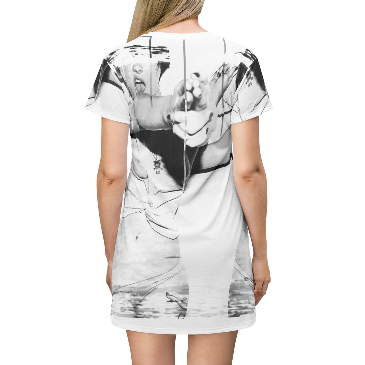 Kiss+United Nudestress Grey T-Shirt Dress