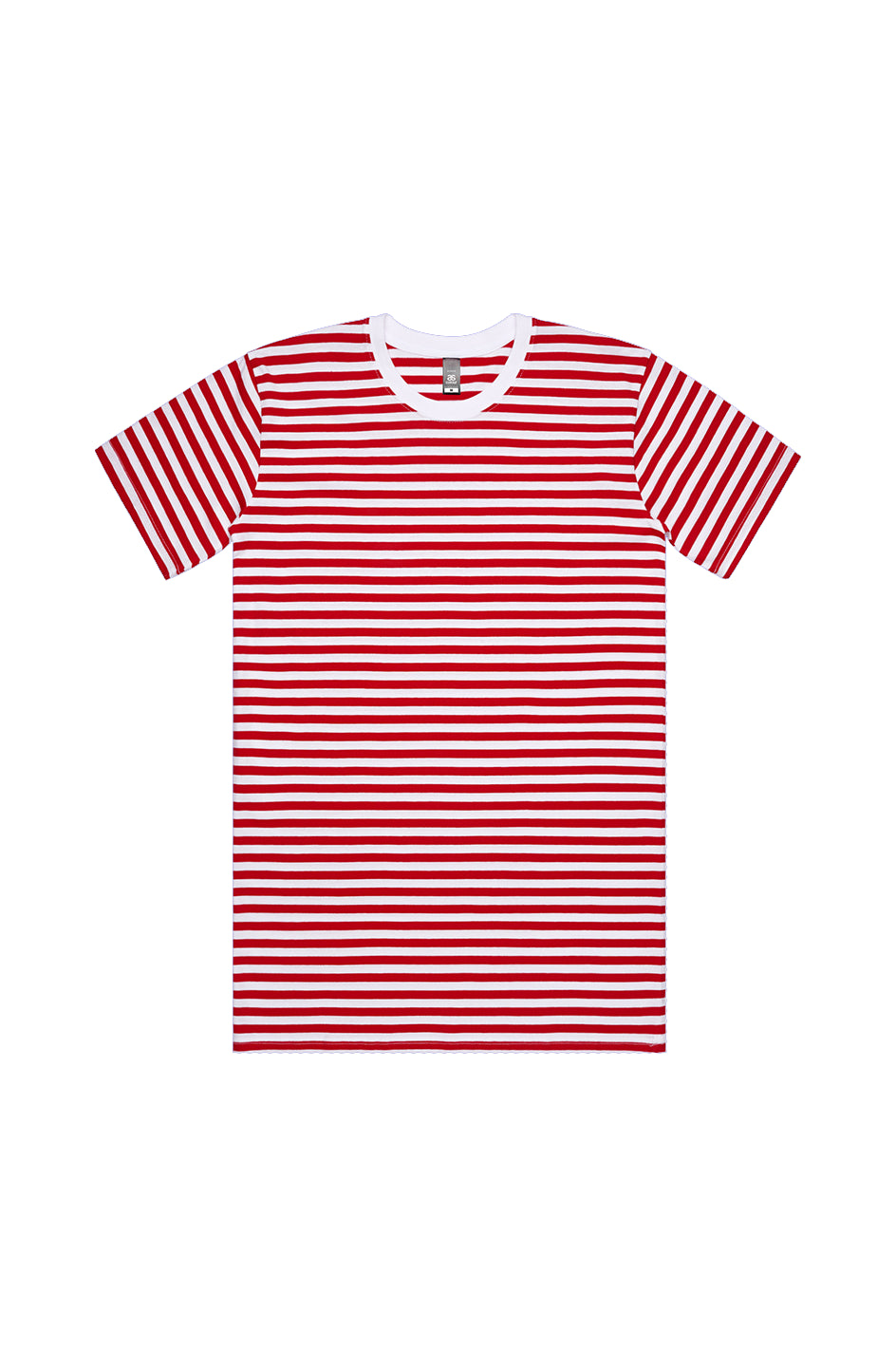 White Red Stripe Tee