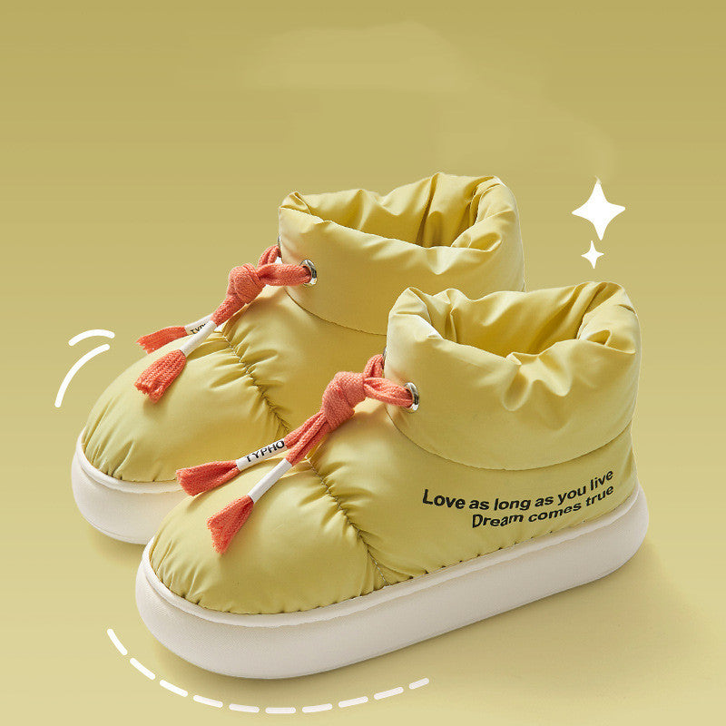 Kiss+United Thick Winter Waterproof Drawstring Cotton Shoes