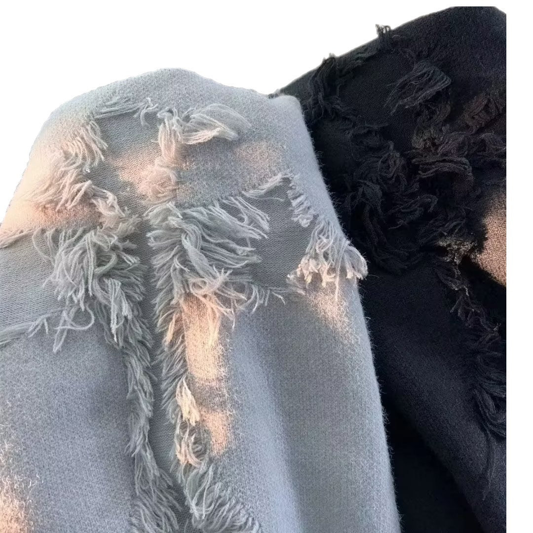 Kiss+United UNA Tassel Thick Knit Retro Shirt