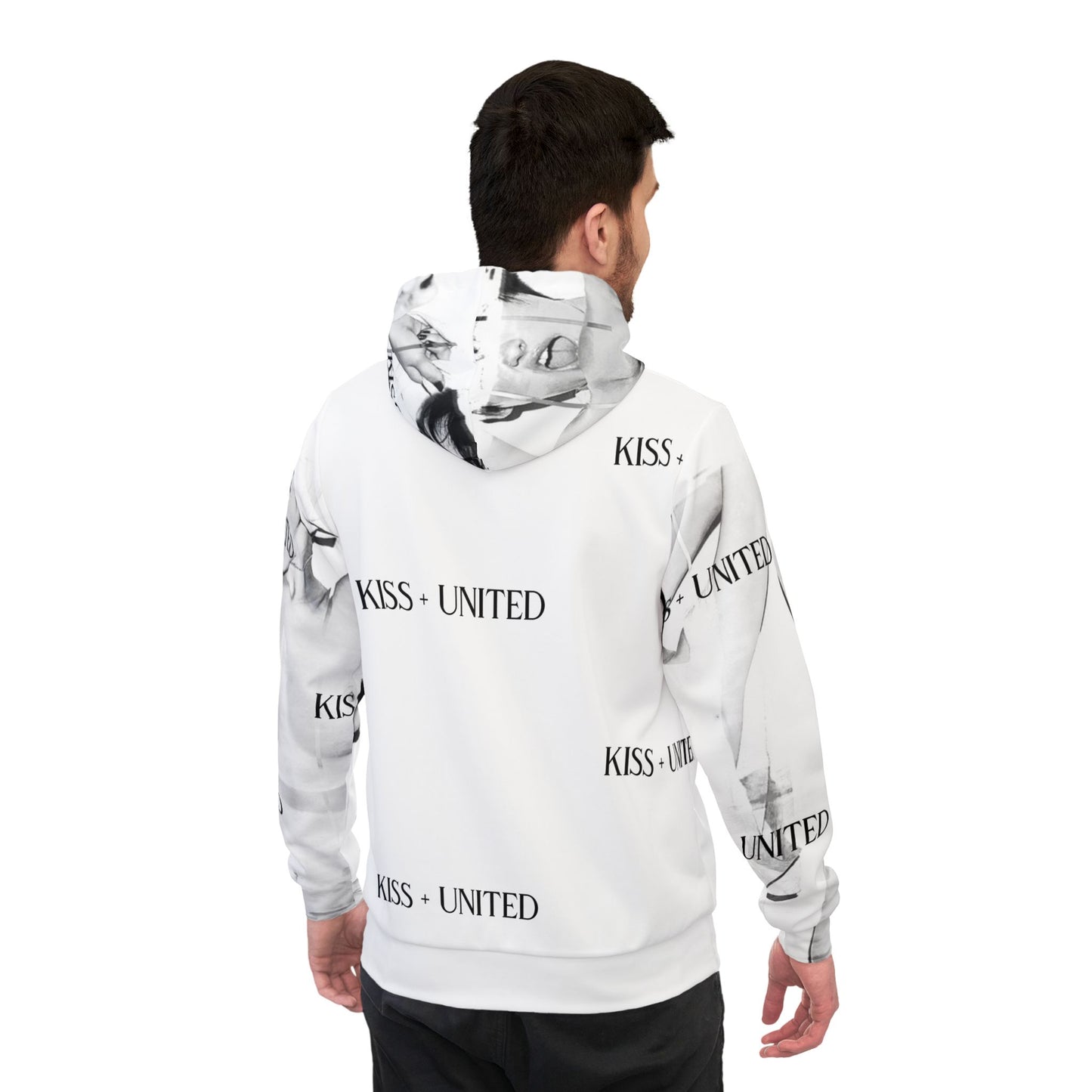 Kiss+United Nudestress Grey Athletic Hoodie (AOP)