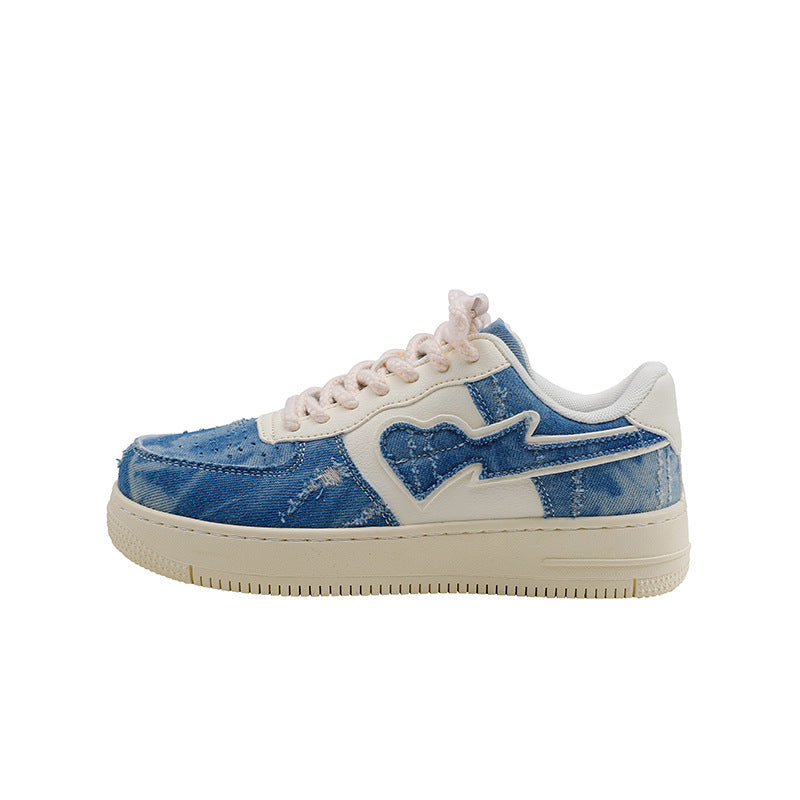 Kiss+United Vintage Collab Air-cooled Sticky Shoes Denim Blue Casual