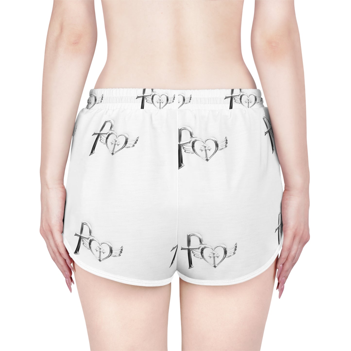 Kiss+United Faith White Women's Relaxed Shorts (AOP)
