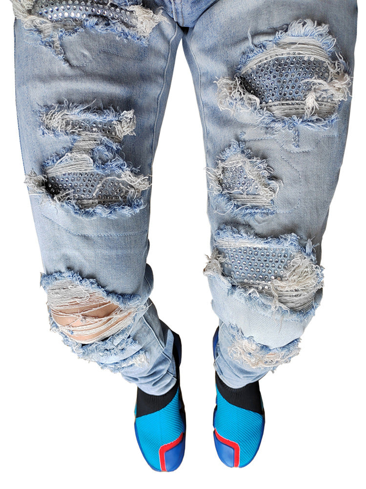 Kiss+United New Fashion Personality Slim Stretch Jeans For Men
