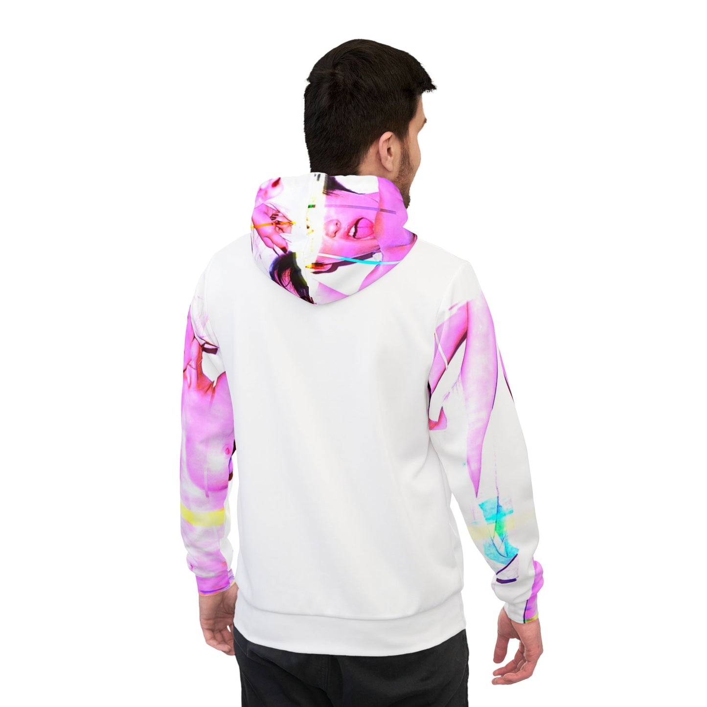 Kiss+United Nudestress Pink Athletic Hoodie (AOP) Plain