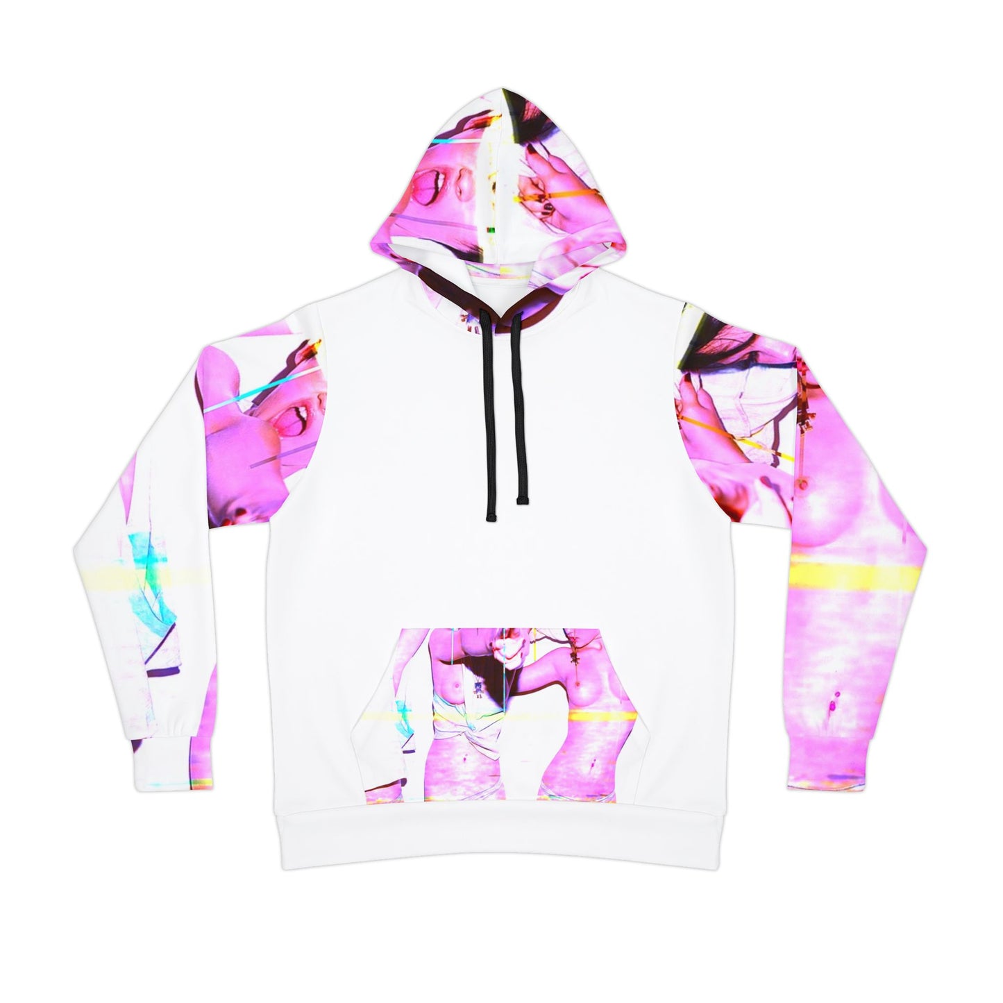 Kiss+United Nudestress Pink Athletic Hoodie (AOP) Plain