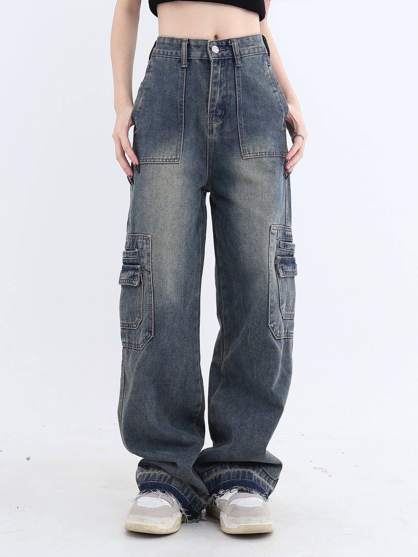Kiss+United Vintage High Waist American Jeans Women's Wash