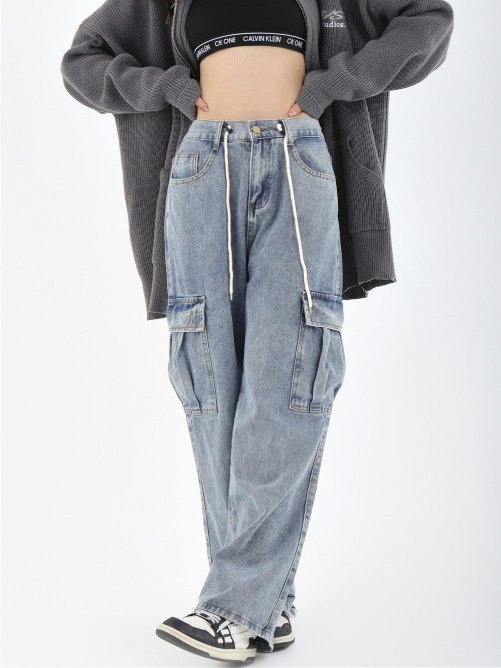 Kiss+United Washed Loose Fitting Casual Pants