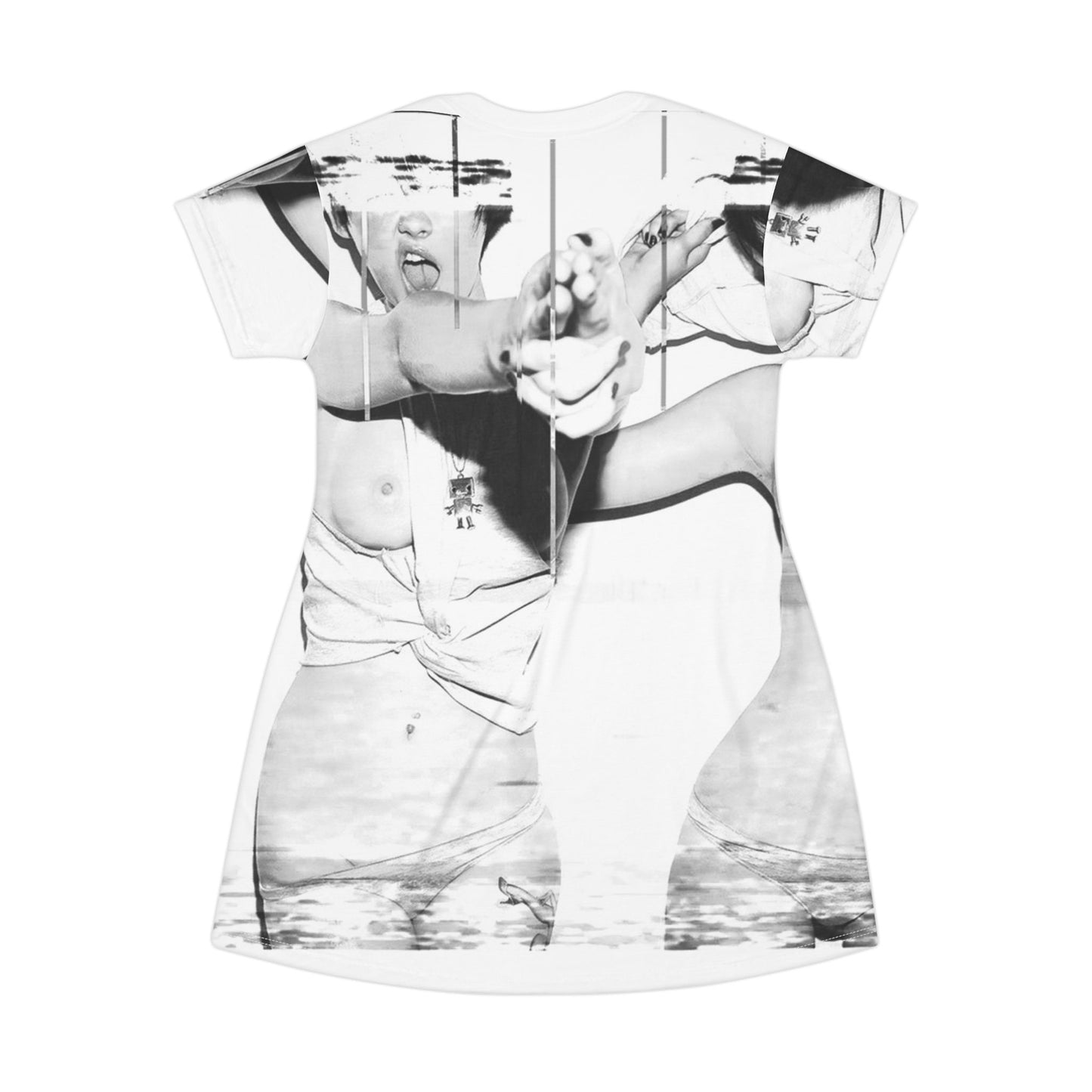 Kiss+United Nudestress Grey T-Shirt Dress