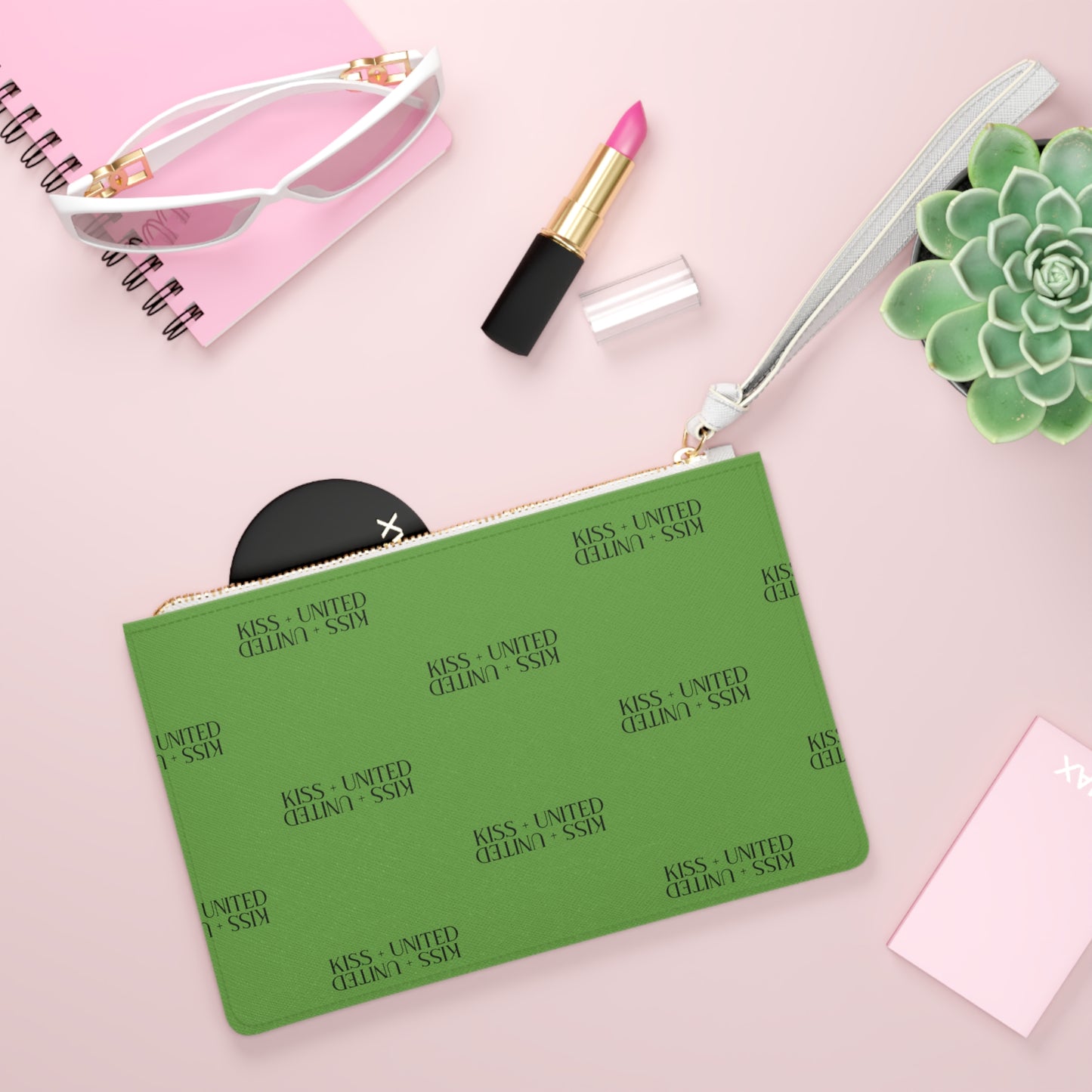 Kiss+United Slime Green Clutch Bag