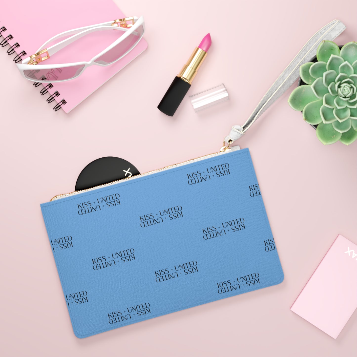 Kiss+United Wash Blue Clutch Bag