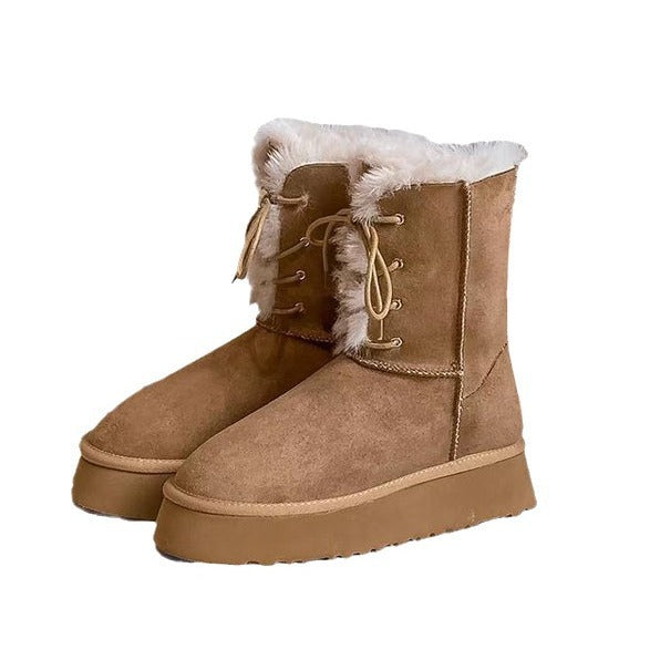 Kiss+United Warm Slugged Bottom Snow Boots For Women Winter