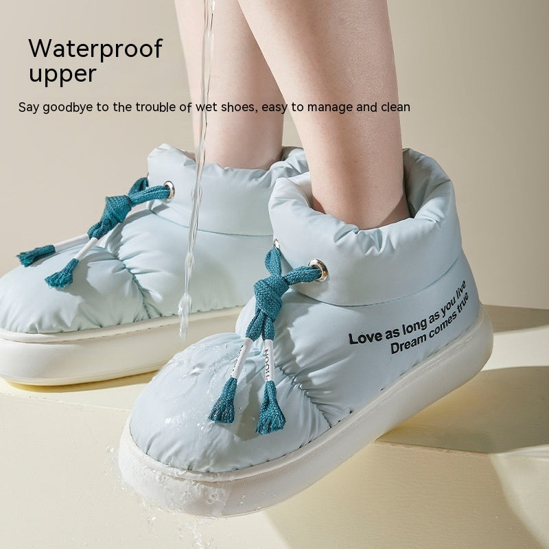 Kiss+United Thick Winter Waterproof Drawstring Cotton Shoes
