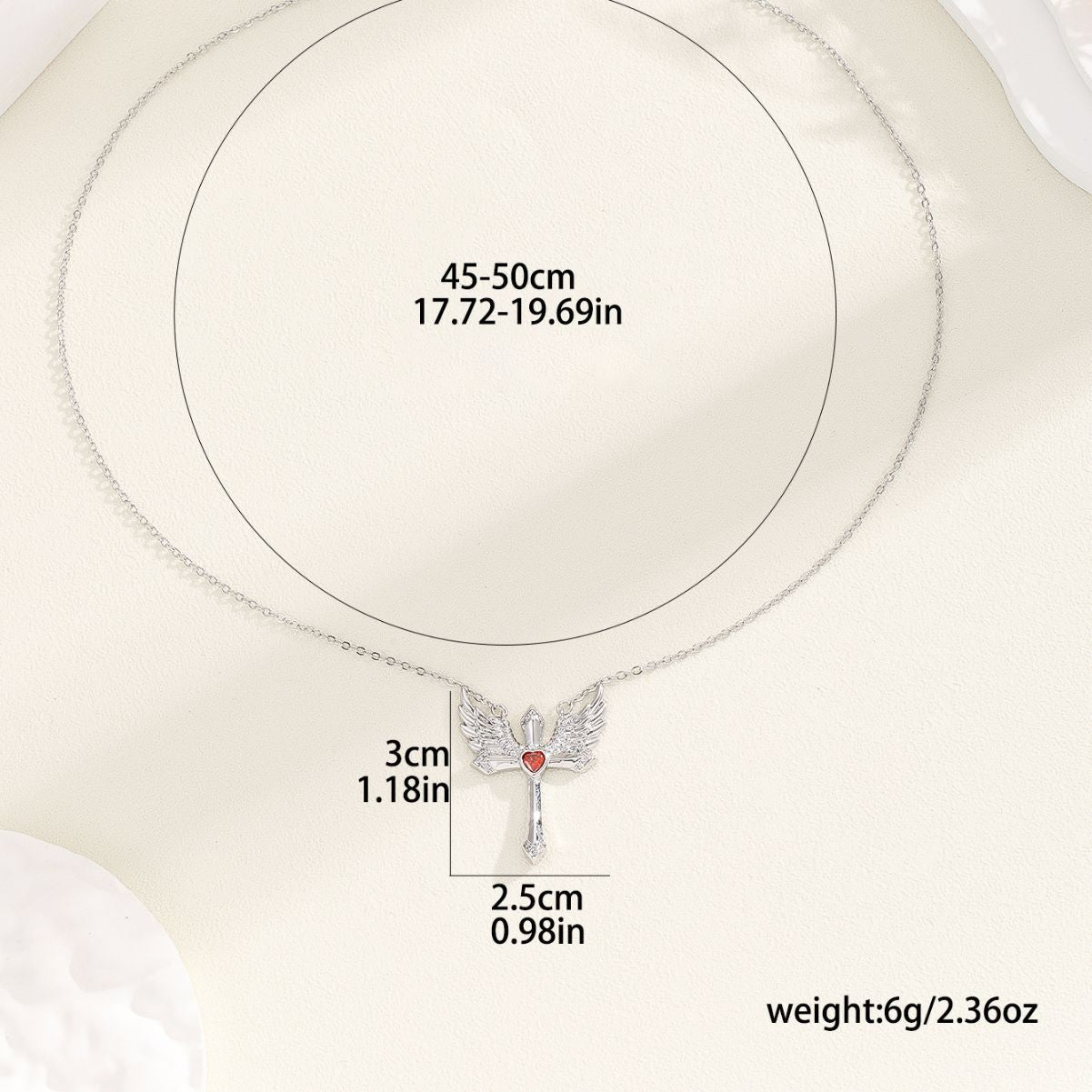 Kiss+United Romantic Angel Wings Ornament Cupid Necklace