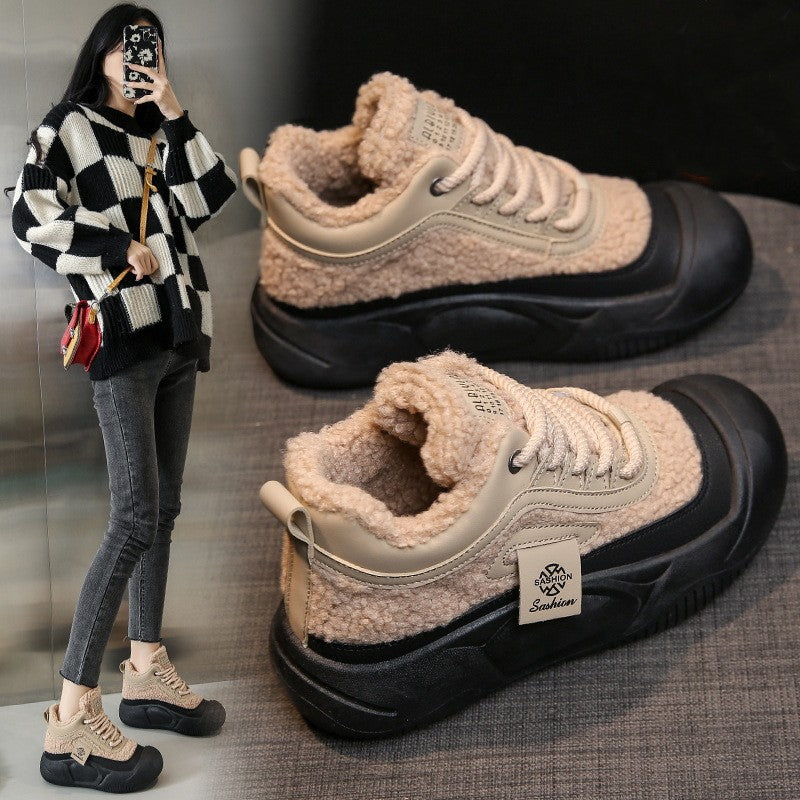 Kiss+United Sashion Fleece Women Skate Shoes
