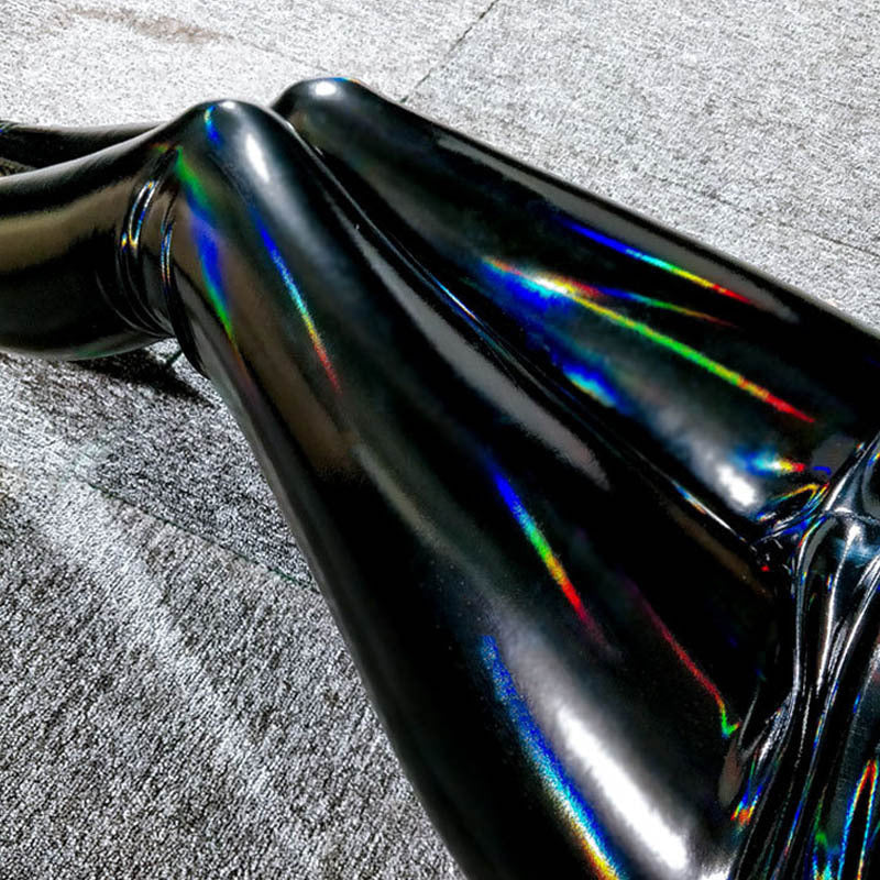 Kiss+United Leather PU Laser Mirror Pants