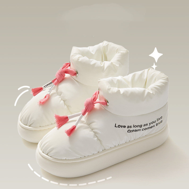 Kiss+United Thick Winter Waterproof Drawstring Cotton Shoes