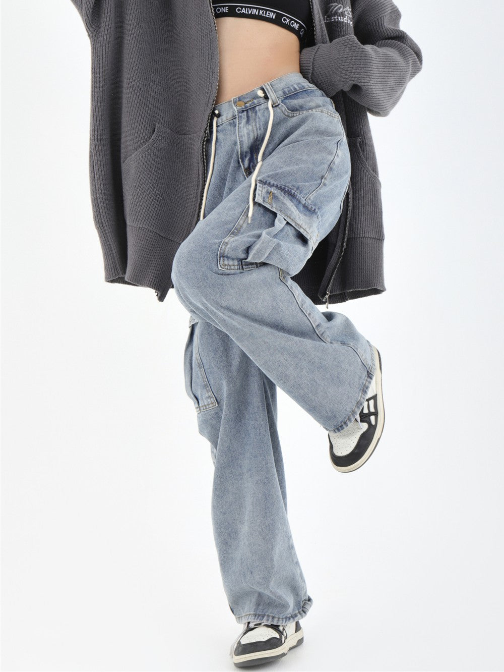 Kiss+United Washed Loose Fitting Casual Pants