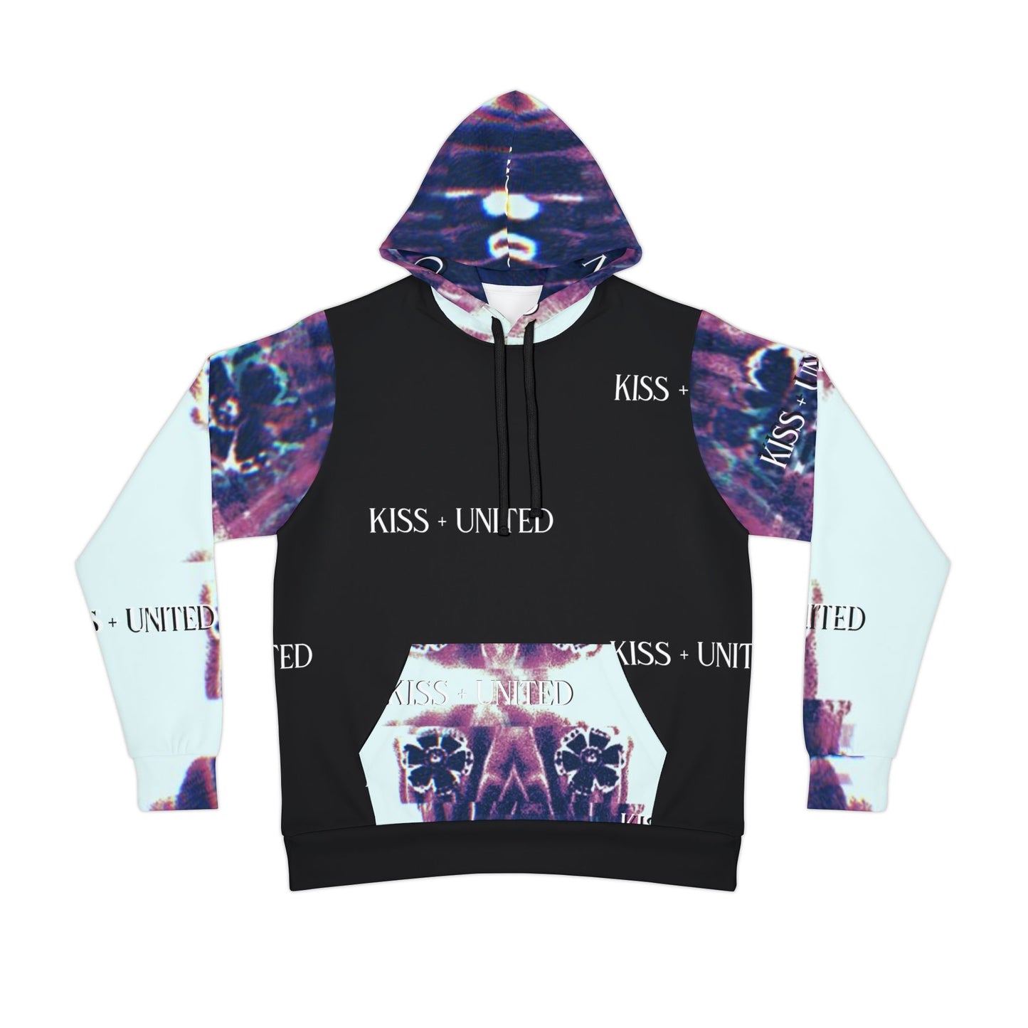 Kiss+United New Era Black Athletic Hoodie (AOP)