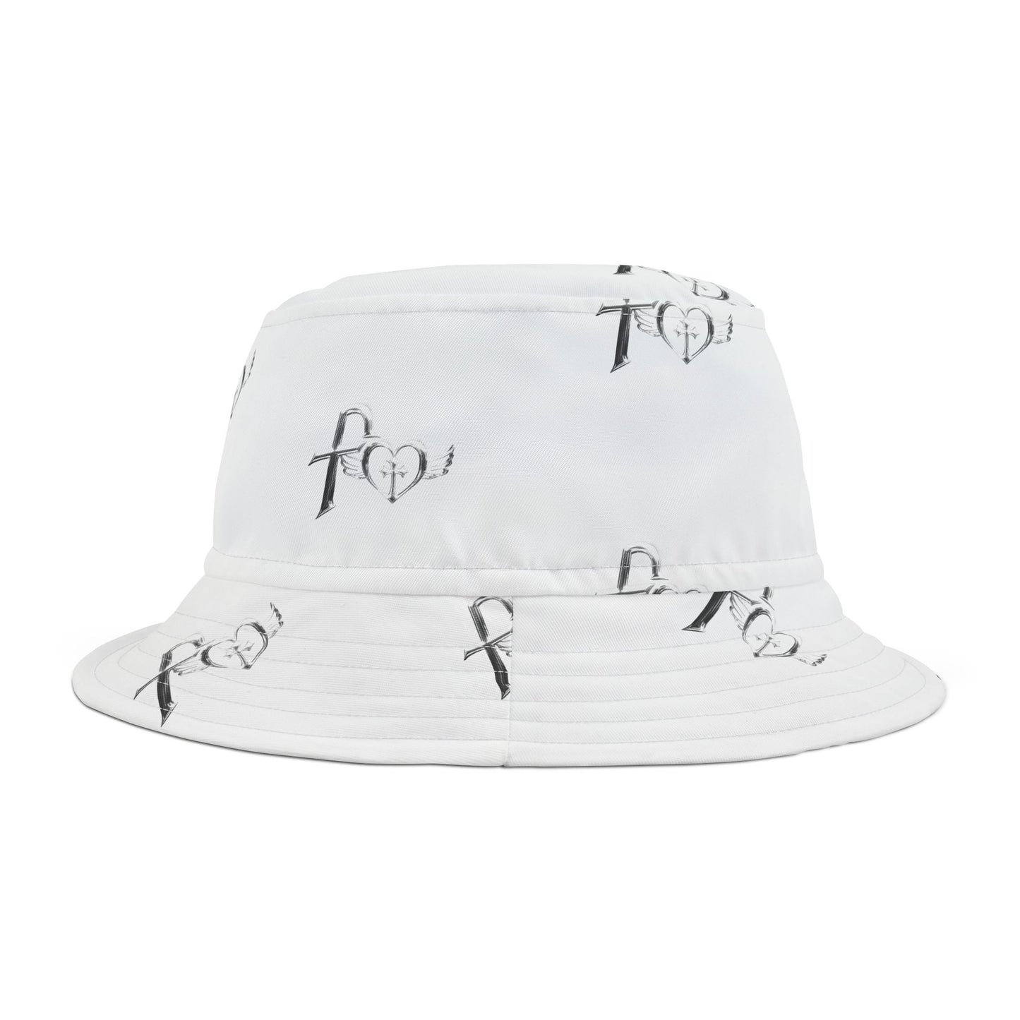 Kiss+United Fukiyo White Bucket Hat (AOP)