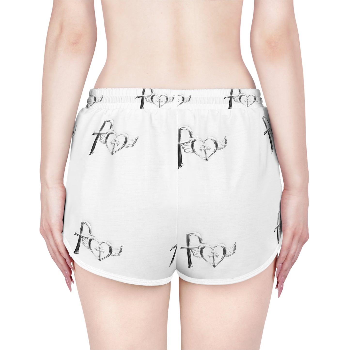 Kiss+United Fukiyo White Women's Relaxed Shorts (AOP)