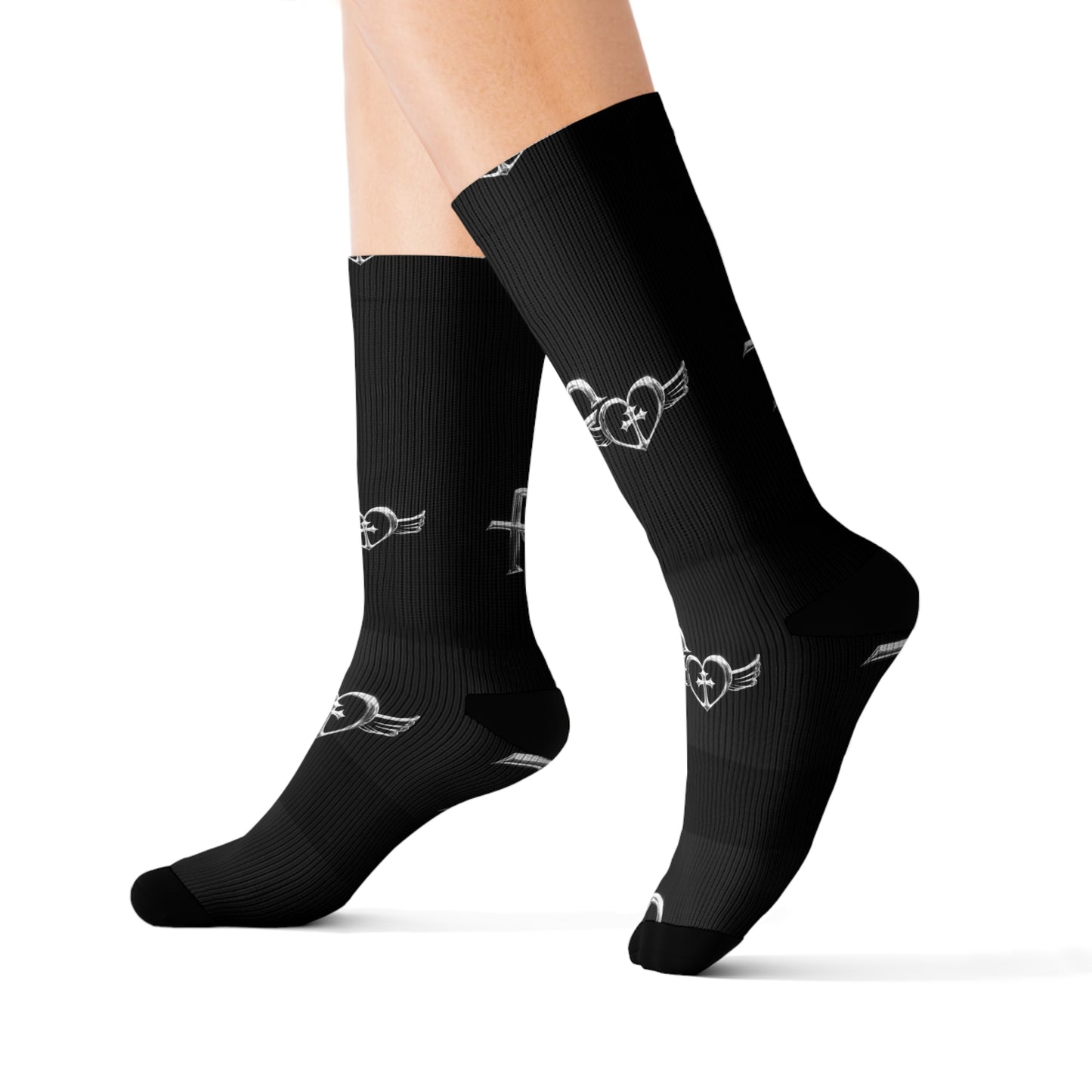 Kiss+United Fukiyo Black Sublimated Socks