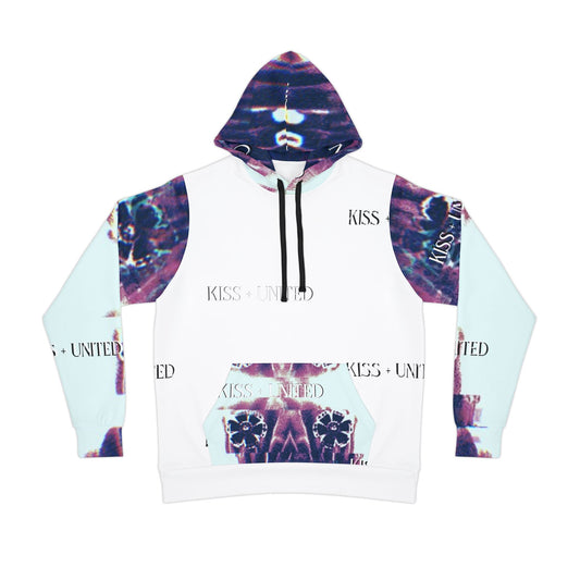 Kiss+United New Era White Athletic Hoodie (AOP)