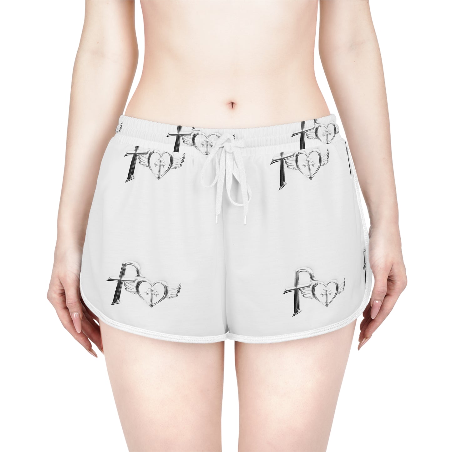 Kiss+United Fukiyo White Women's Relaxed Shorts (AOP)