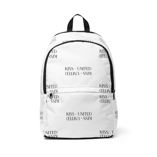 Kiss+United Unisex Fabric Back To School Backpack White