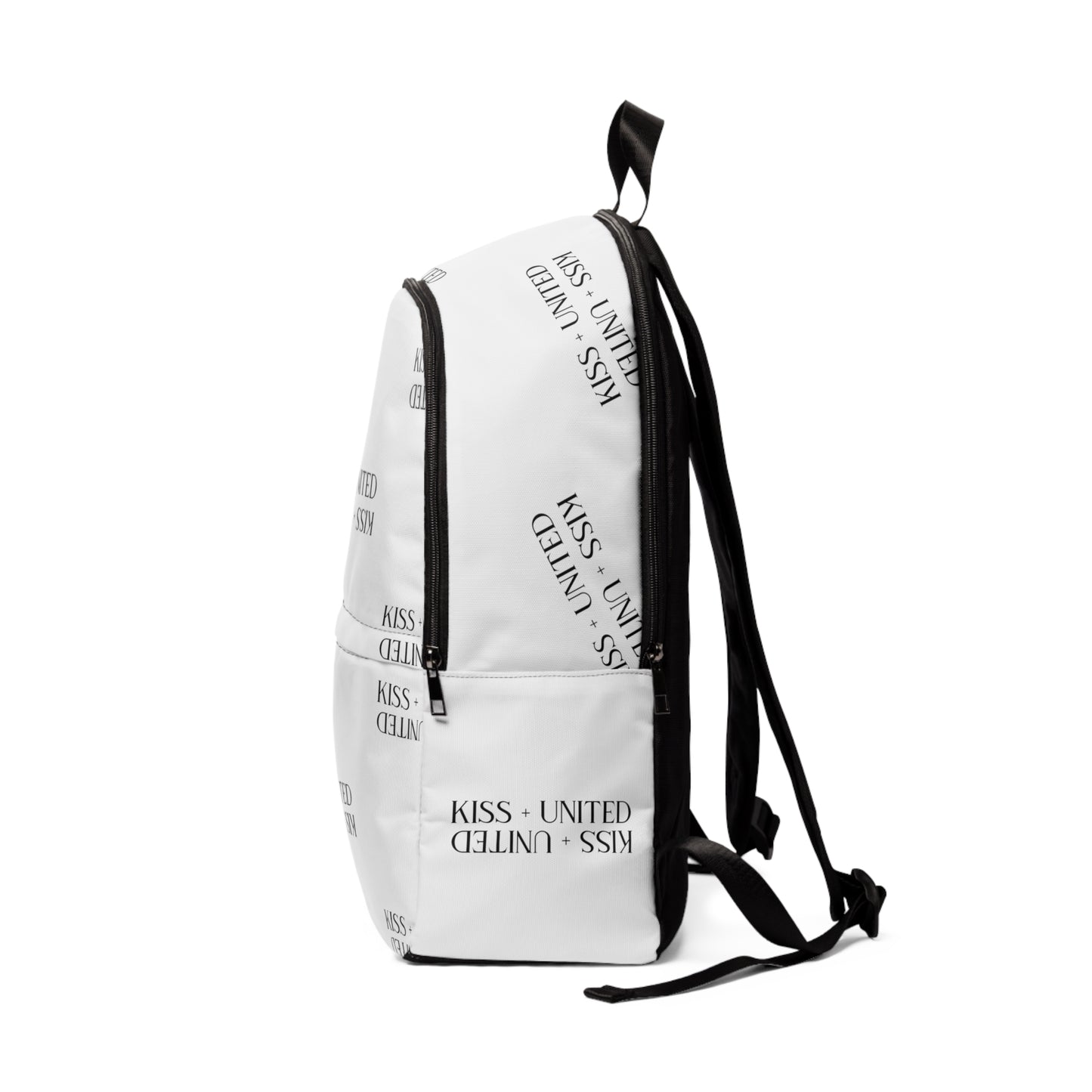 Kiss+United Unisex Fabric Back To School Backpack White