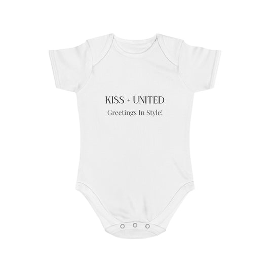 Kiss+United Onesie® Organic Baby Bodysuit - Greetings In Style!