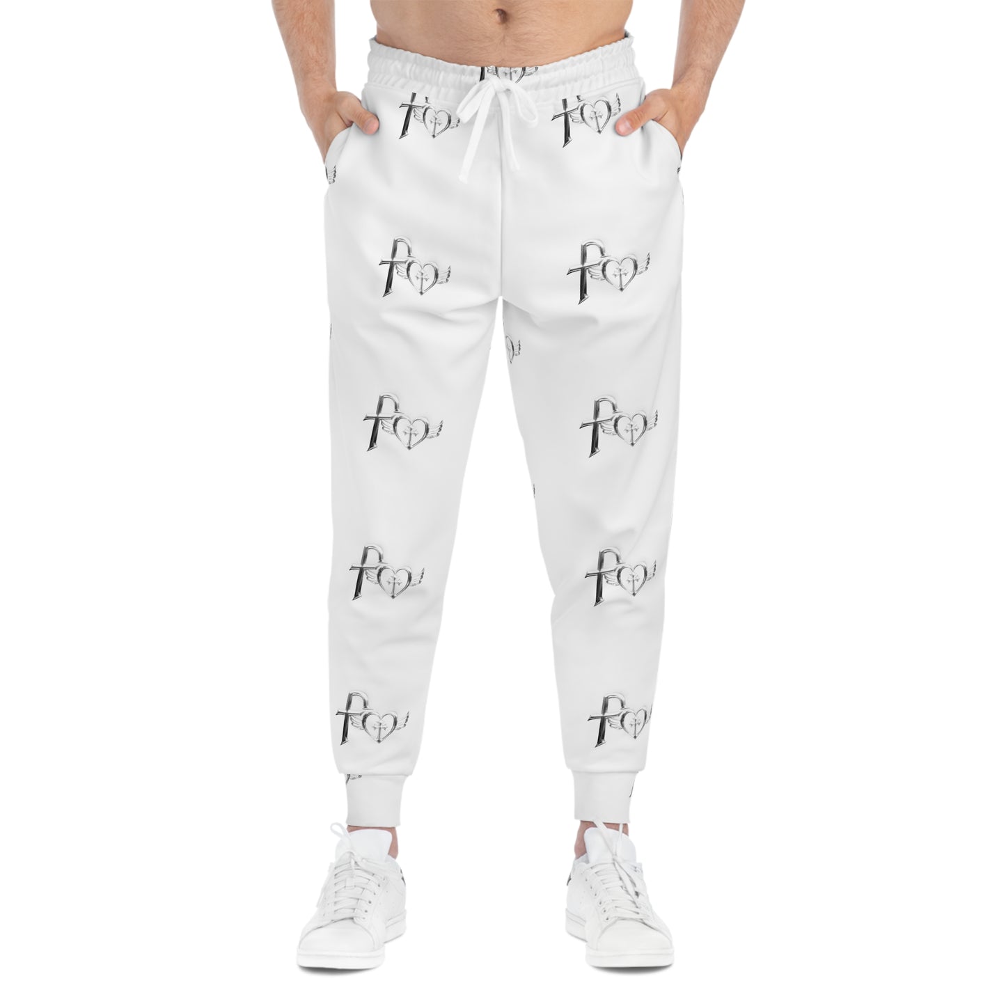 Kiss+United Fukiyo White Athletic Joggers (AOP)