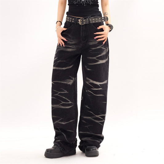 Kiss+United Men's And Women's Punk Hip Hop Casual Wide-leg Straight Pants