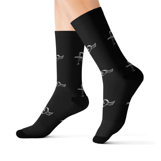 Kiss+United Fukiyo Black Sublimated Socks